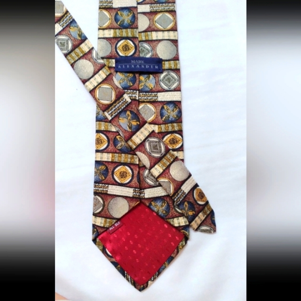 100% Italian Silk Designer Mark Alexander USA Made Ties
